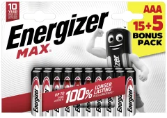Energizer Max micro (aaa)-baterija alkalno-manganov  1.5 V 20 kos