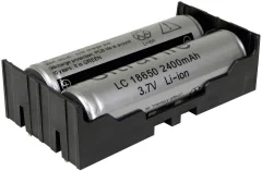 Držalo za baterijo MPD s kontaktom za 2 Li-Ion bateriji 18650 THT L\, (D x Š x V) 77\, 7 x 40\, 21 x 21\, 54 mm BK-18650-PC4