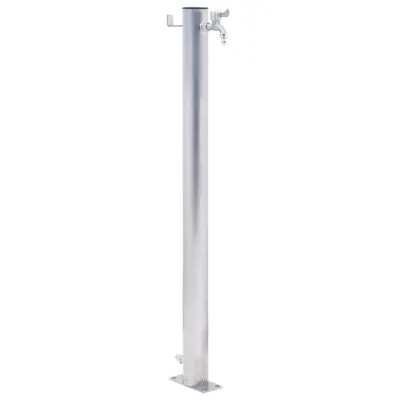 vidaXL Vrtni vodni stolp 60 cm nerjaveče jeklo okrogel