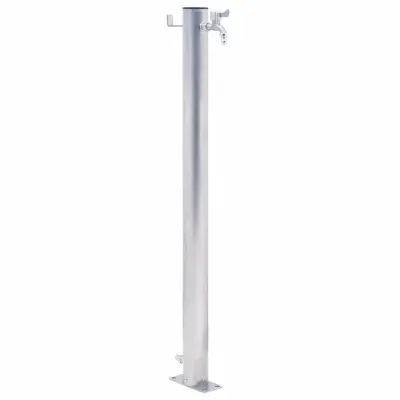vidaXL Vrtni vodni stolp 60 cm nerjaveče jeklo okrogel