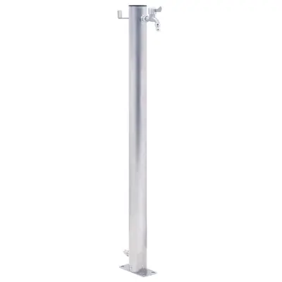 vidaXL Vrtni vodni stolp 80 cm nerjaveče jeklo okrogel