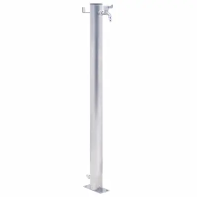 vidaXL Vrtni vodni stolp 100 cm nerjaveče jeklo okrogel