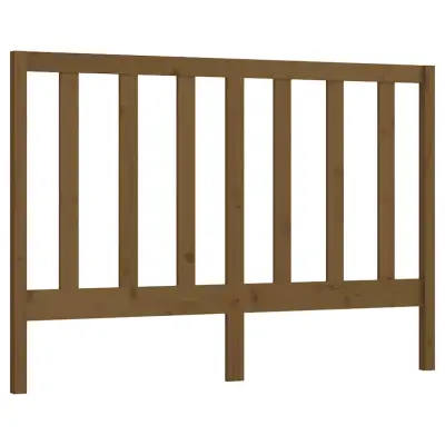 vidaXL Posteljno vzglavje medeno rjavo 126x4x100 cm trdna borovina