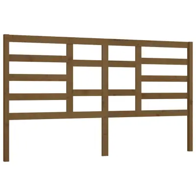 vidaXL Posteljno vzglavje medeno rjavo 206x4x104 cm trdna borovina