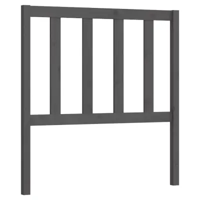 vidaXL Posteljno vzglavje sivo 81x4x100 cm trdna borovina
