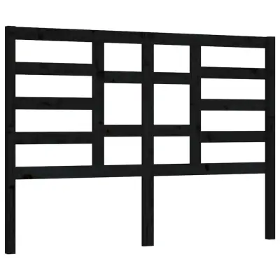 vidaXL Posteljno vzglavje črno 166x4x104 cm trdna borovina