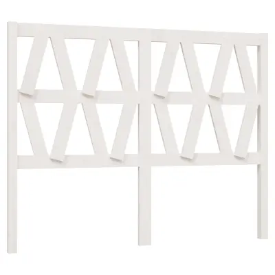 vidaXL Posteljno vzglavje belo 146x4x100 cm trdna borovina
