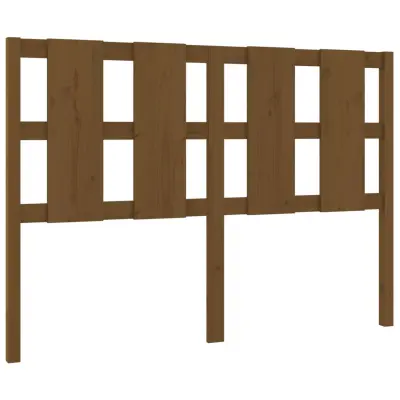 vidaXL Posteljno vzglavje medeno rjavo 145,5x4x100 cm trdna borovina