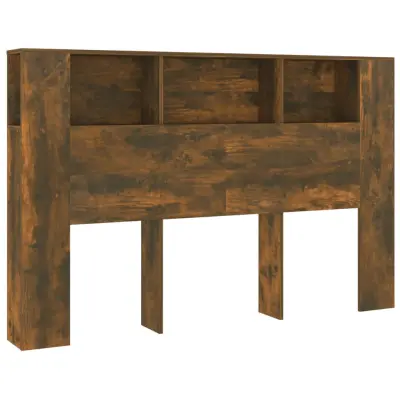 vidaXL Vzglavna omarica dimljeni hrast 160x18,5x104,5 cm