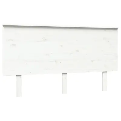vidaXL Posteljno vzglavje belo 144x6x82,5 cm trdna borovina