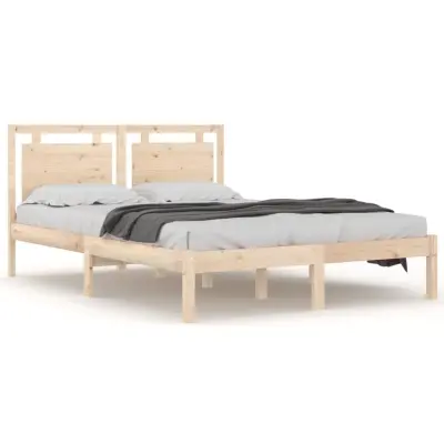 vidaXL Posteljni okvir iz trdnega lesa 200x200 cm