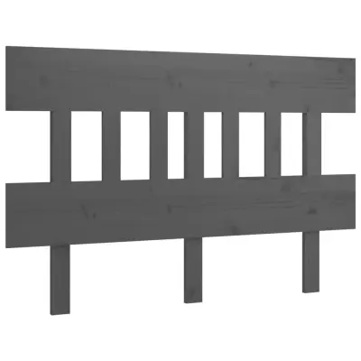 vidaXL Posteljno vzglavje sivo 203,5x3x81 cm trdna borovina