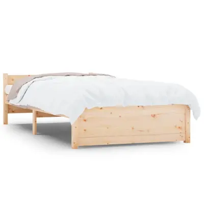 vidaXL Posteljni okvir iz trdnega lesa 100x200 cm