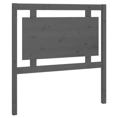vidaXL Posteljno vzglavje sivo 95,5x4x100 cm trdna borovina