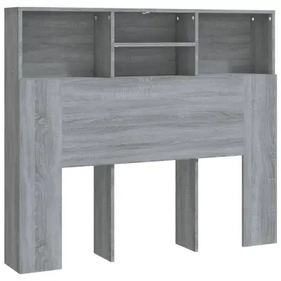 vidaXL Vzglavna omarica siva sonoma 120x19x103,5 cm