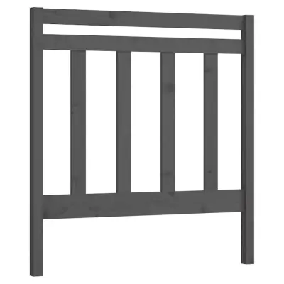 vidaXL Posteljno vzglavje sivo 81x4x100 cm trdna borovina