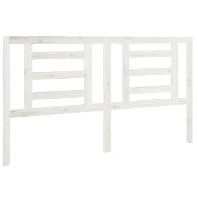 vidaXL Posteljno vzglavje belo 166x4x100 cm trdna borovina