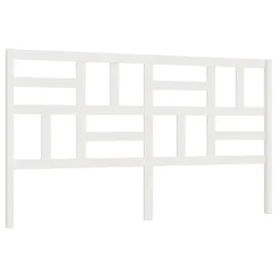 vidaXL Posteljno vzglavje belo 206x4x104 cm trdna borovina