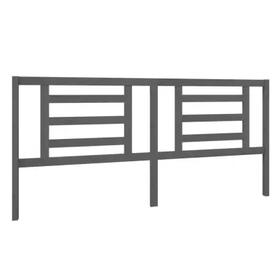 vidaXL Posteljno vzglavje sivo 206x4x100 cm trdna borovina