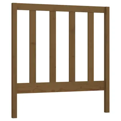 vidaXL Posteljno vzglavje medeno rjavo 81x4x100 cm trdna borovina