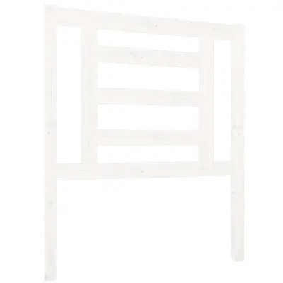 vidaXL Posteljno vzglavje belo 81x4x100 cm trdna borovina