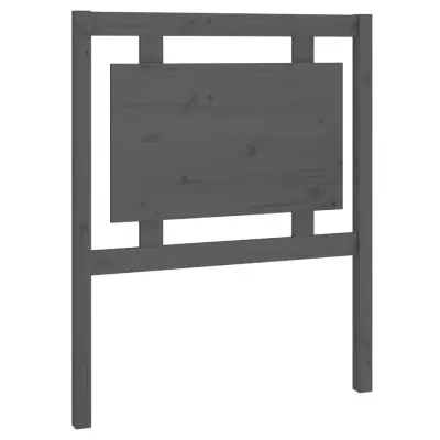 vidaXL Posteljno vzglavje sivo 80,5x4x100 cm trdna borovina