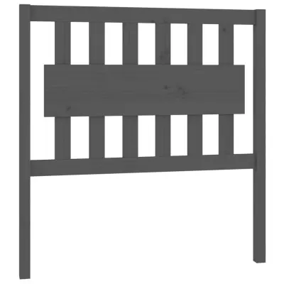 vidaXL Posteljno vzglavje sivo 95,5x4x100 cm trdna borovina