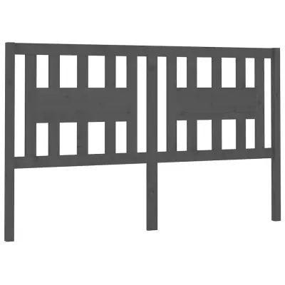 vidaXL Vzglavna sivo 206x4x100 cm trdna borovina