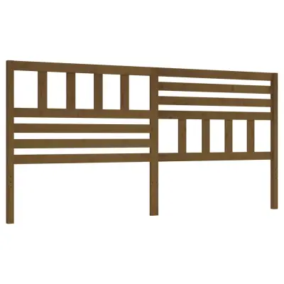 vidaXL Posteljno vzglavje medeno rjavo 206x4x100 cm trdna borovina