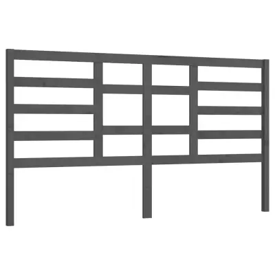 vidaXL Posteljno vzglavje sivo 186x4x104 cm trdna borovina