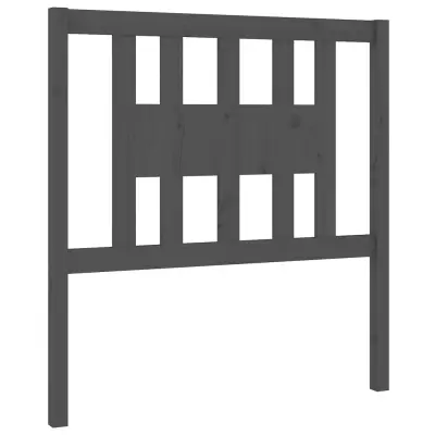 vidaXL Vzglavna sivo 96x4x100 cm trdna borovina