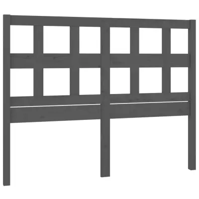 vidaXL Posteljno vzglavje sivo 185,5x4x100 cm trdna borovina