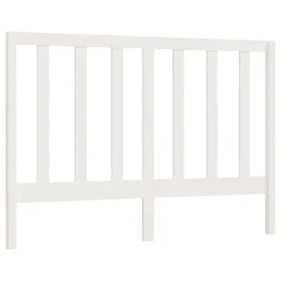 vidaXL Posteljno vzglavje belo 166x4x100 cm trdna borovina
