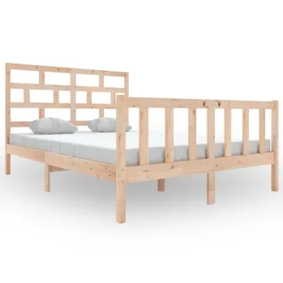 vidaXL Posteljni okvir iz borovine 120x200 cm