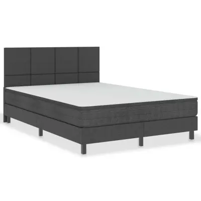 vidaXL Boxspring postelja temno siva iz blaga 140x200 cm