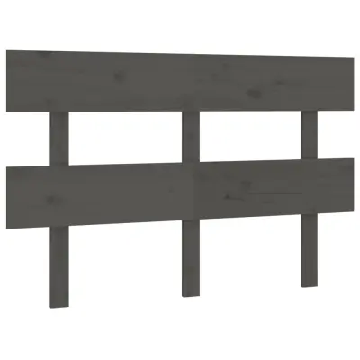 vidaXL Posteljno vzglavje sivo 138x3x81 cm trdna borovina
