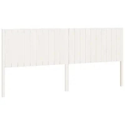 vidaXL Posteljno vzglavje belo 205,5x4x100 cm trdna borovina