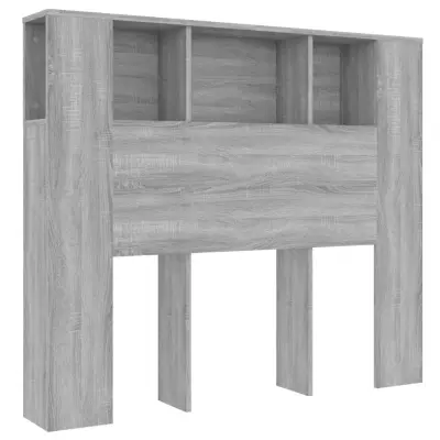 vidaXL Vzglavna omarica siva sonoma 120x18,5x102,5 cm