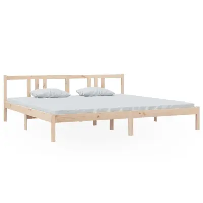 vidaXL Posteljni okvir iz trdnega lesa 200x200 cm