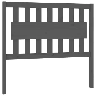 vidaXL Posteljno vzglavje sivo 105,5x4x100 cm trdna borovina