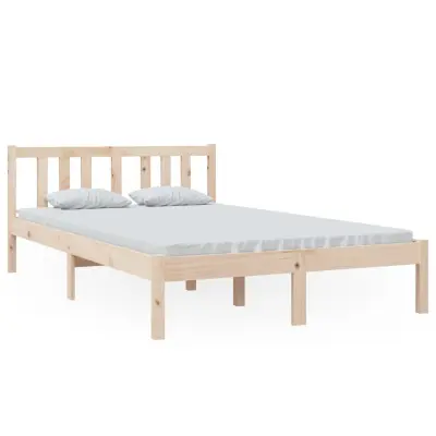 vidaXL Posteljni okvir iz trdnega lesa 120x200 cm