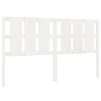 vidaXL Posteljno vzglavje belo 165,5x4x100 cm trdna borovina
