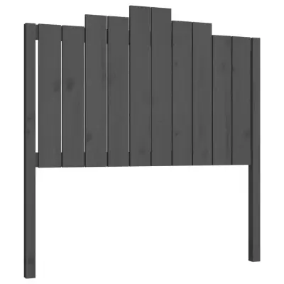 vidaXL Posteljno vzglavje sivo 106x4x110 cm trdna borovina