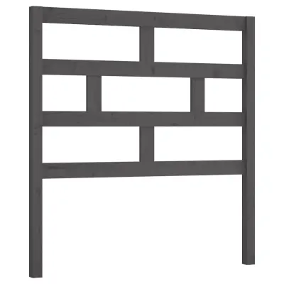 vidaXL Posteljno vzglavje sivo 96x4x100 cm trdna borovina