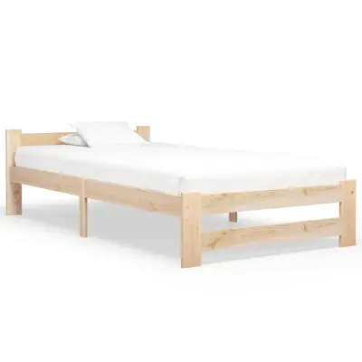 vidaXL Posteljni okvir iz trdne borovine 100x200 cm
