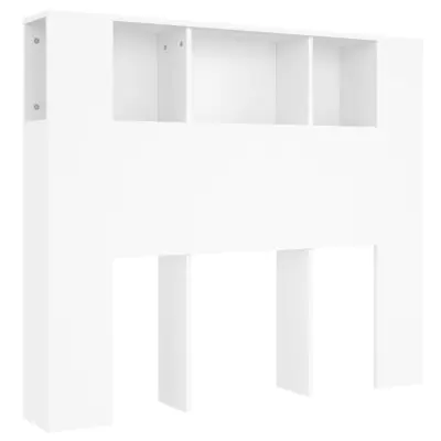 vidaXL Vzglavna omarica bela 120x18,5x102,5 cm