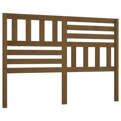 vidaXL Posteljno vzglavje medeno rjavo 141x4x100 cm trdna borovina