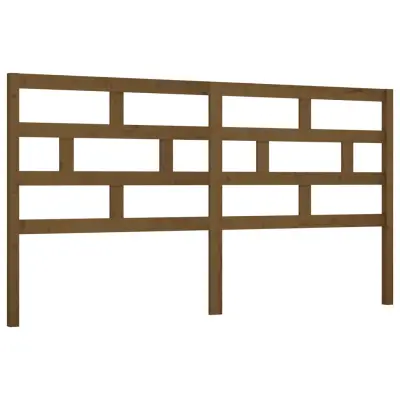 vidaXL Posteljno vzglavje medeno rjavo 206x4x100 cm trdna borovina