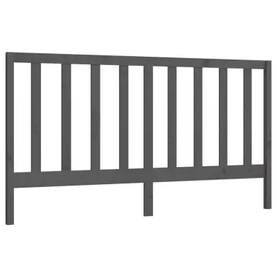 vidaXL Posteljno vzglavje sivo 206x4x100 cm trdna borovina
