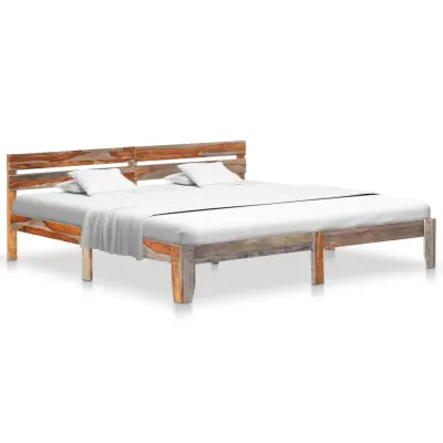 vidaXL Posteljni okvir trden les 200x200 cm